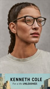 woman wearing kenneth Cole glasses