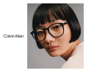 woman wearing Calvin Klein Rounded Women's Glasses Frames